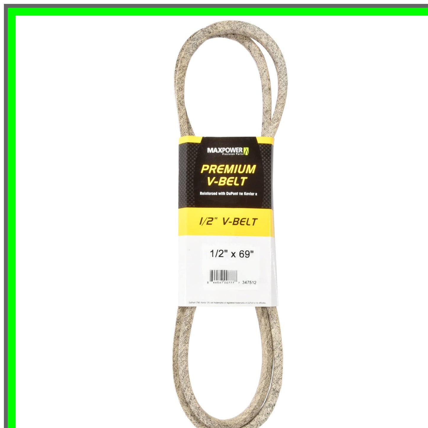 Kevlar Reinforced Heavy-Duty 1/2" x 69" Durable Belt for Tough Applications