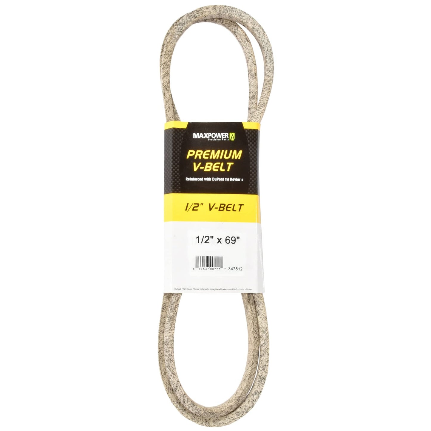 Kevlar Reinforced Heavy-Duty 1/2" x 69" Durable Belt for Tough Applications