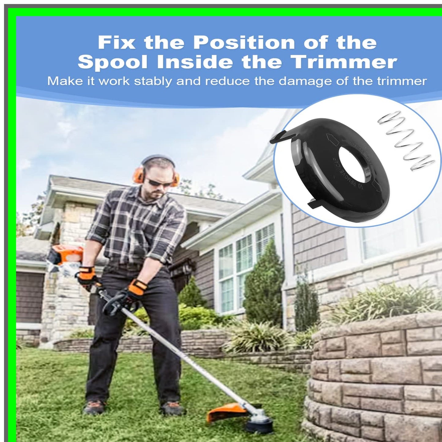 Toro Trimmer Spool Cap and Spring Set for 10"-15" Electric Models