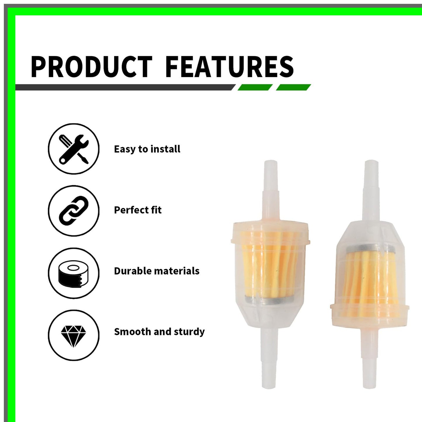 Universal Inline Fuel Filter Set for Small Engines and Garden Equipment