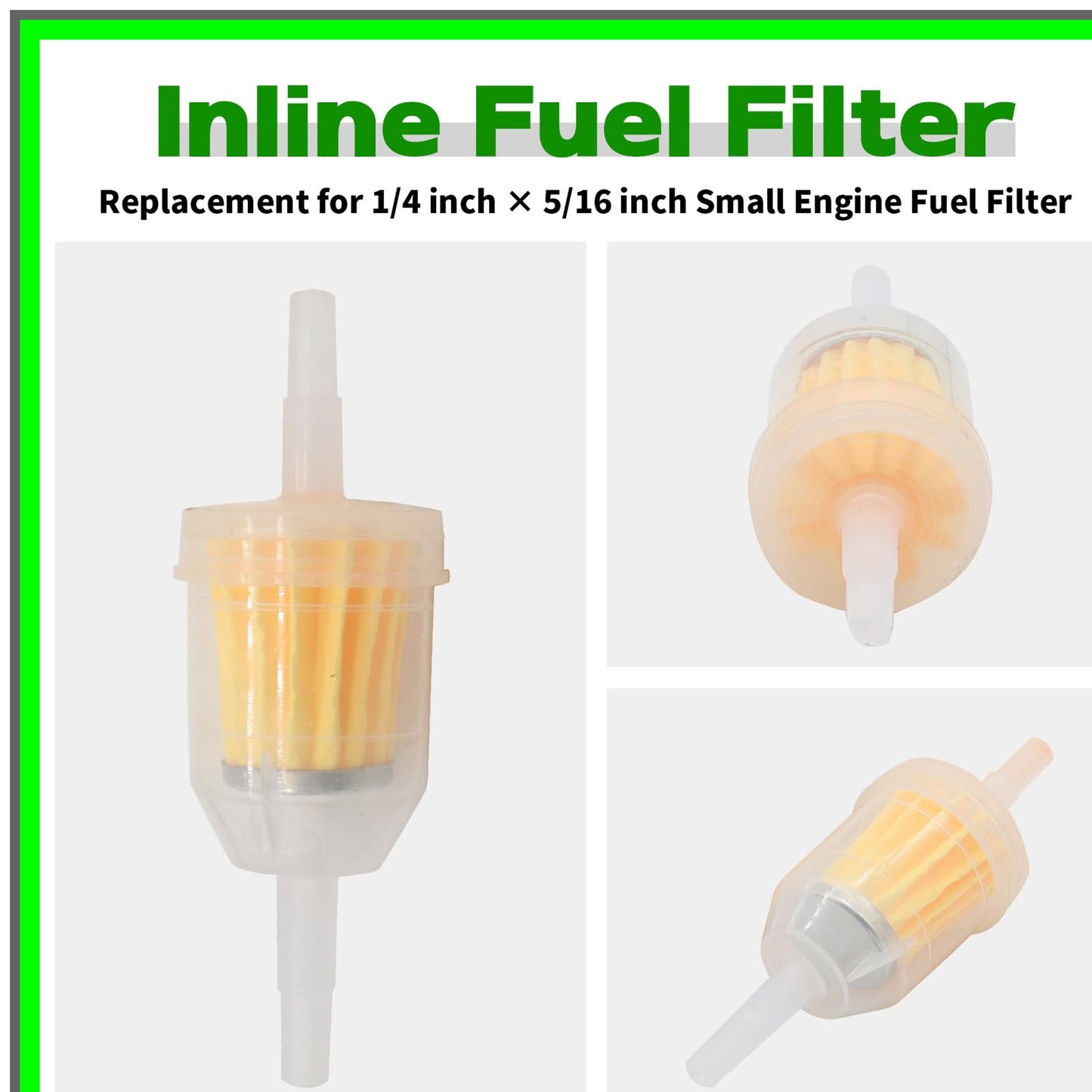Universal Inline Fuel Filter Set for Small Engines and Garden Equipment