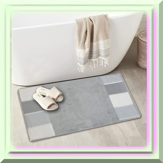 Modern Line Bathroom Rug Non-Slip Quick-Dry Bath Mat