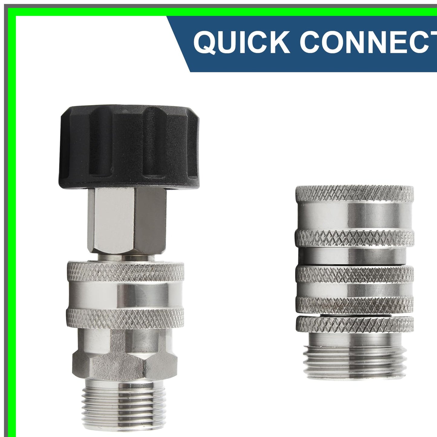 Stainless Steel Quick Connect Kit for Pressure Washers, 8 Pack Fittings