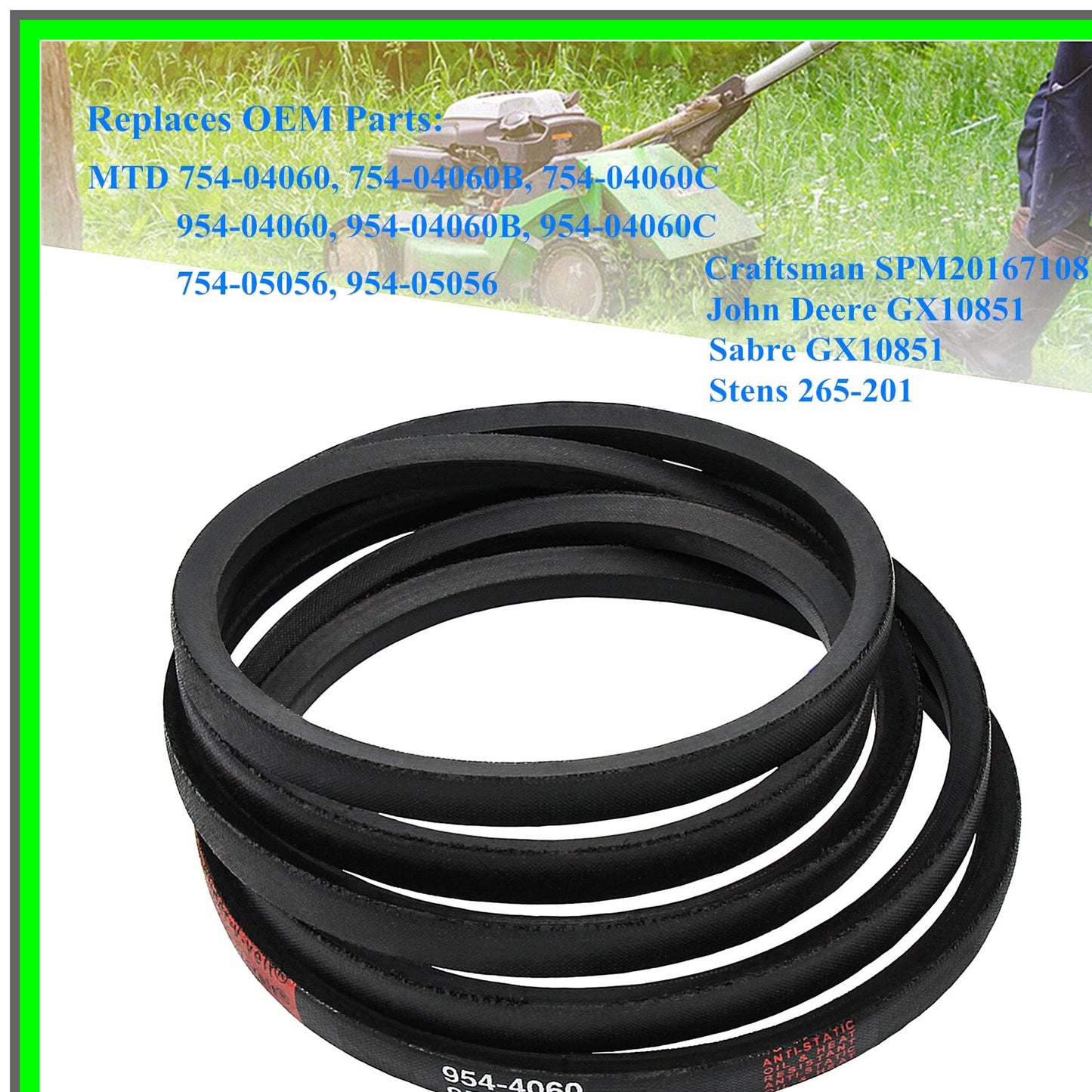 MTD Troy-Bilt Cub Cadet Deck Belt 1/2" x 96.5" for 42" Mowers