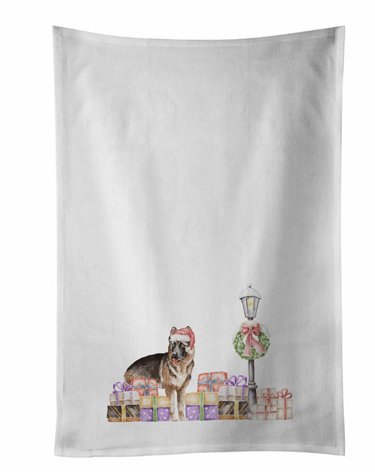German Shepherd White Kitchen Towel Set of 2