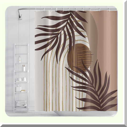 Abstract Boho Shower Curtain 72x72 Inch with Hooks