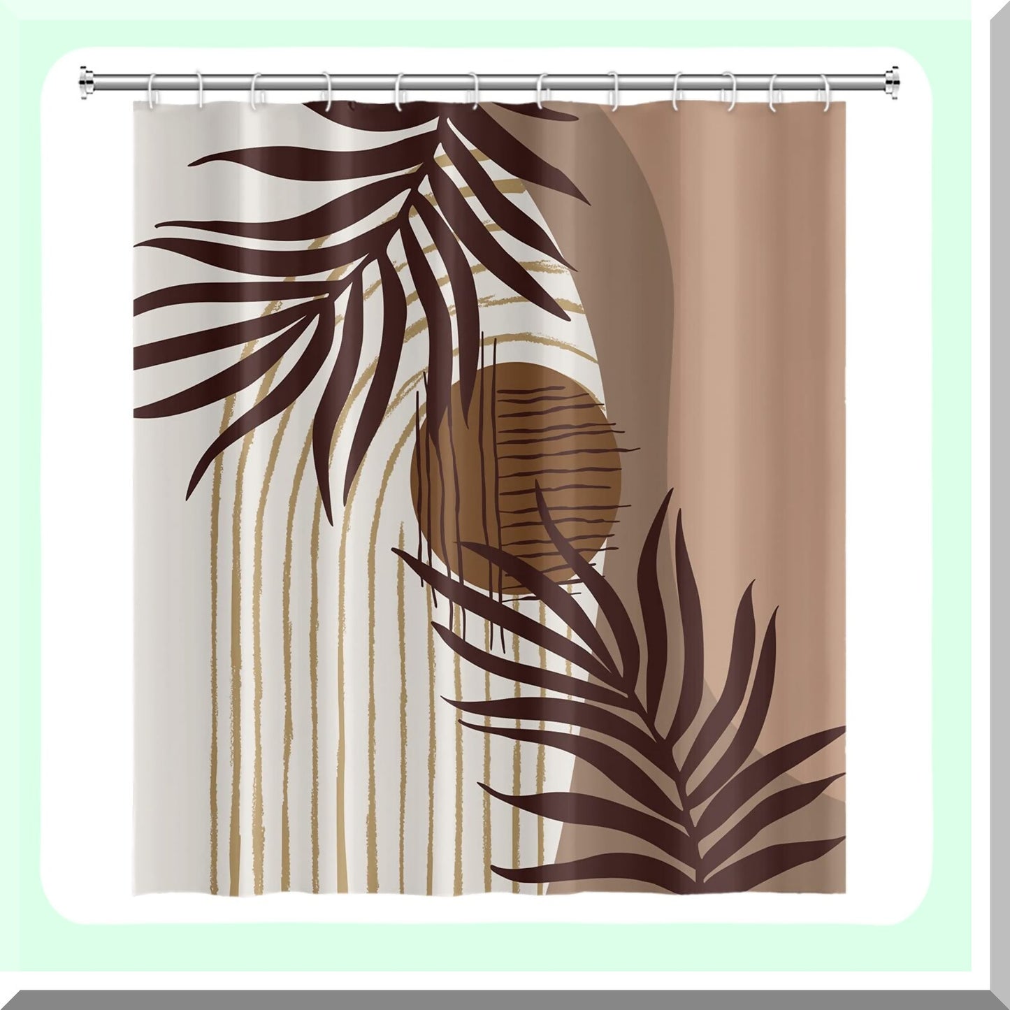 Abstract Boho Shower Curtain 72x72 Inch with Hooks