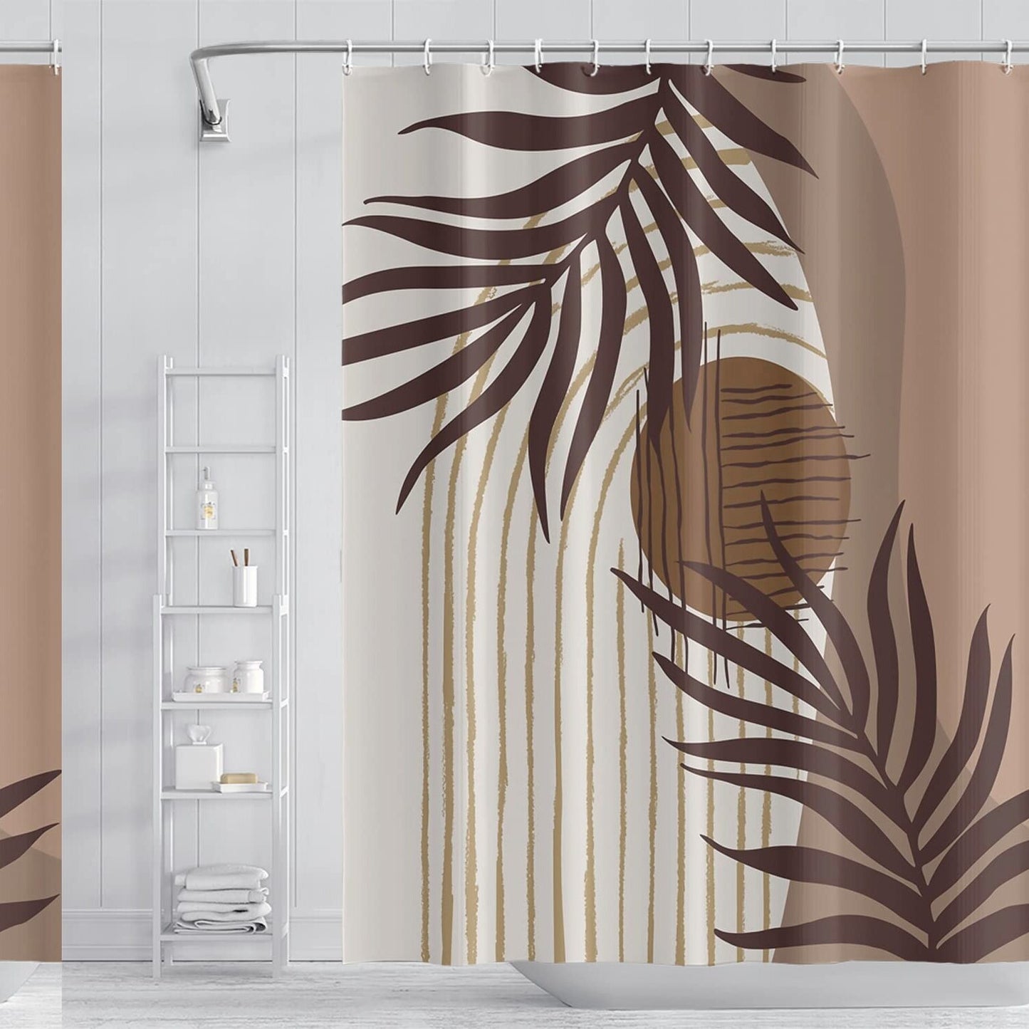 Abstract Boho Shower Curtain 72x72 Inch with Hooks