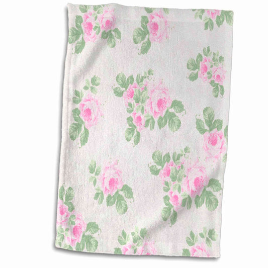 3D Rose Vintage Pink Pattern Hand/Sports Towel 15x22