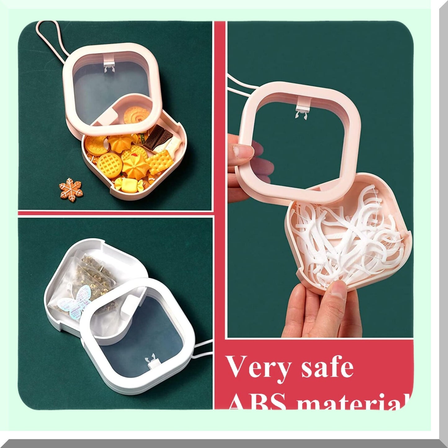 2pcs White Hair Tie Organizer and Qtip Holder