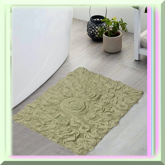 100% Cotton Bath Rug 17x24 Green