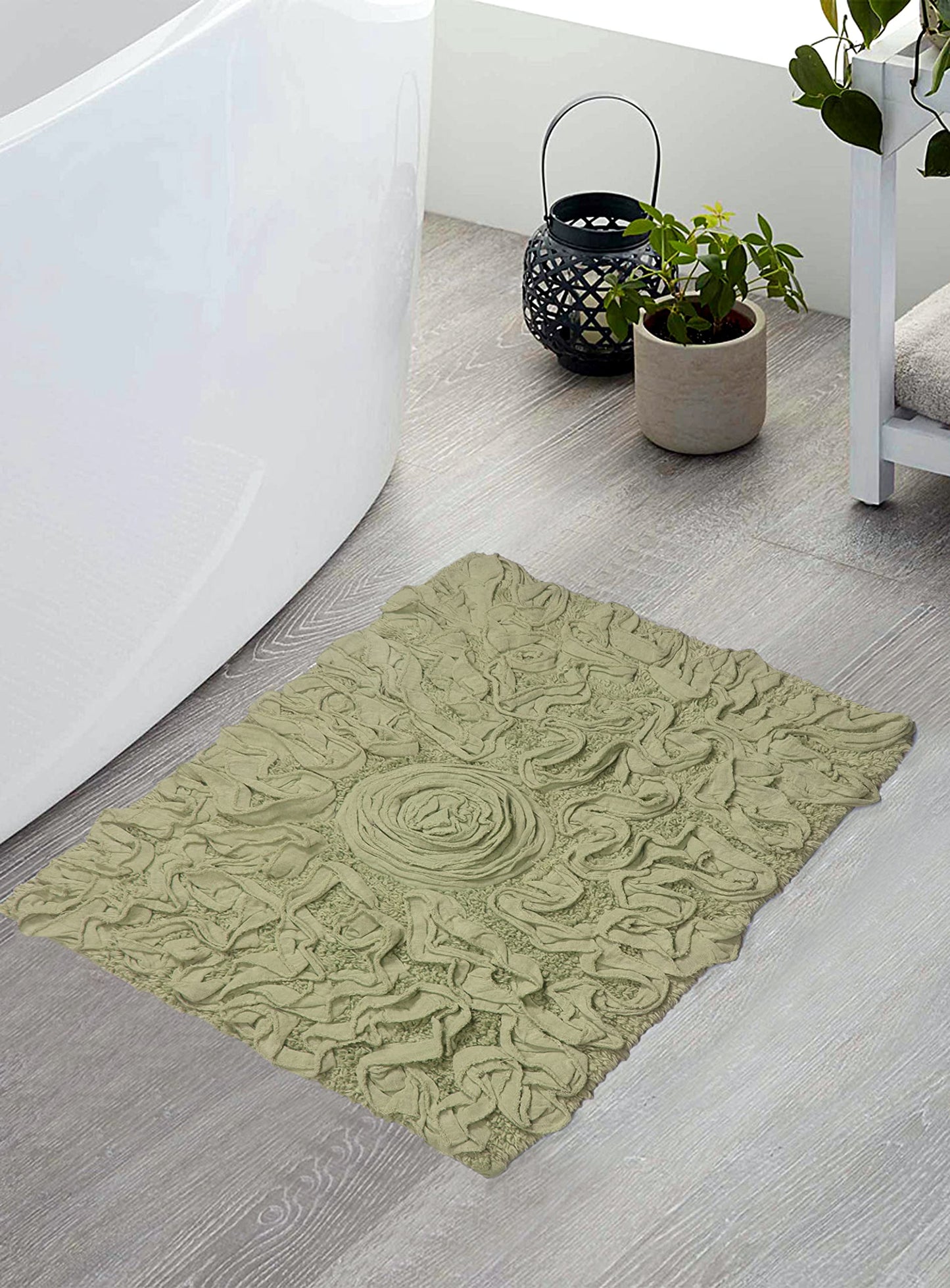 100% Cotton Bath Rug 17x24 Green