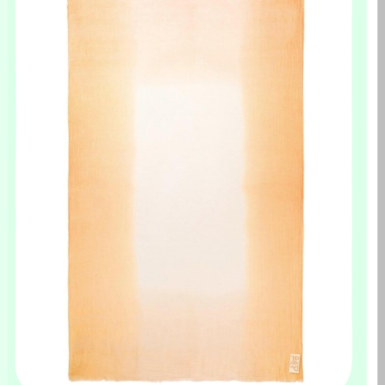 Fabric Rectangle Foulard Beige Crude White