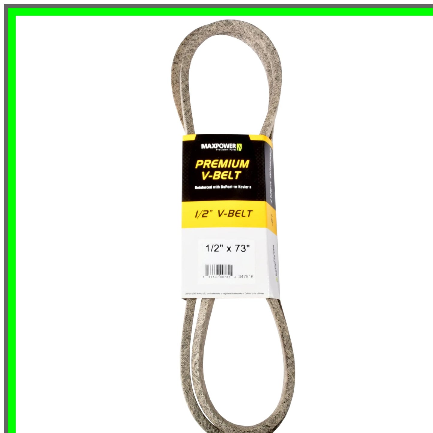 Kevlar Reinforced Heavy-Duty 1/2" x 73" Durable Belt for Tough Tasks
