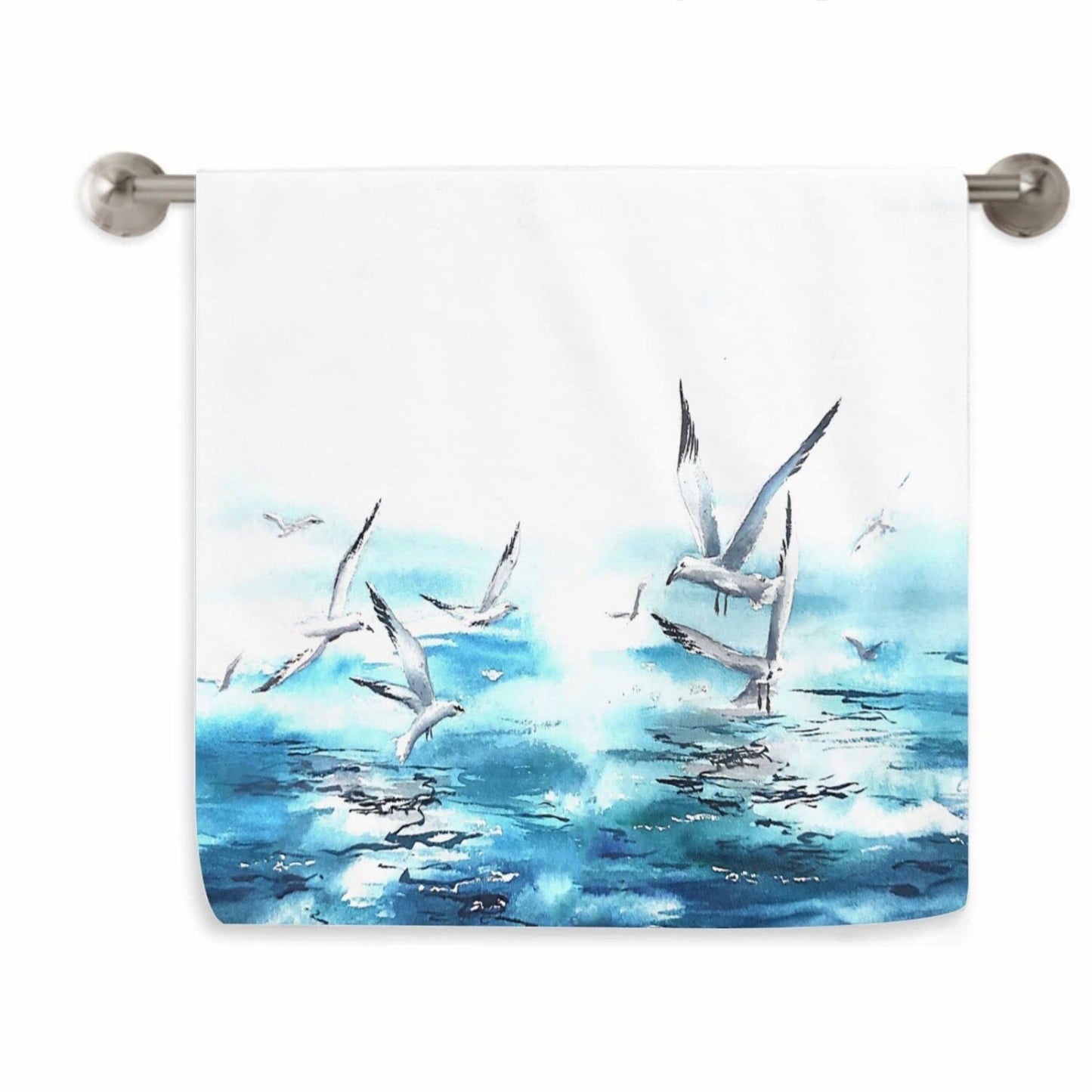 Sea Seagulls Birds Microfiber Dish Towel 16 x 28 in
