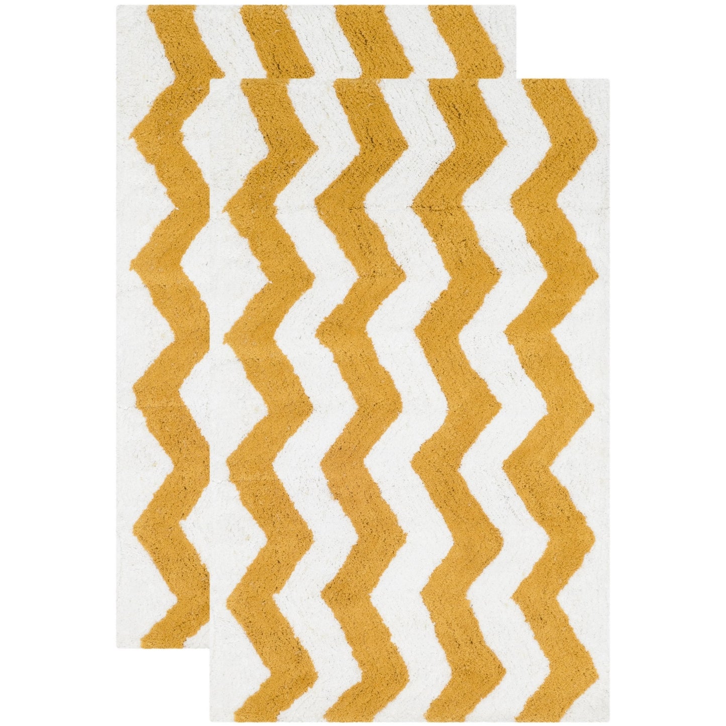 Cotton Bath Mat Set 1'9" x 2'10" Saffron