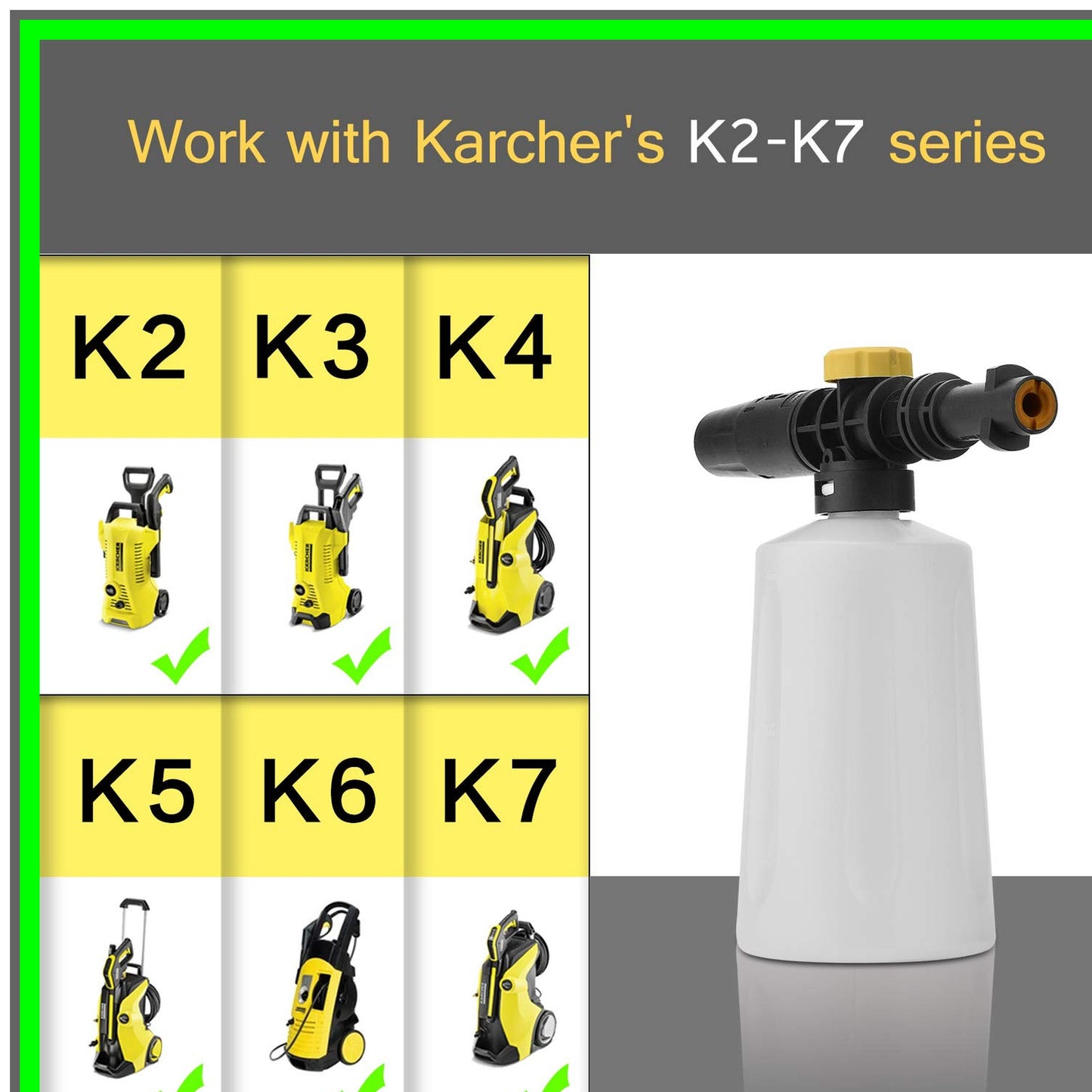 Adjustable Foam Cannon Kit for Karcher K Series Pressure Washers