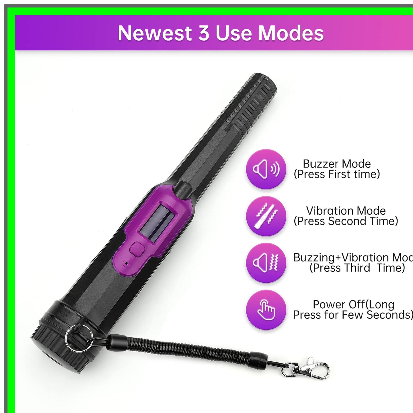 Precision Waterproof Pinpointer with LCD Display for Treasure Hunting