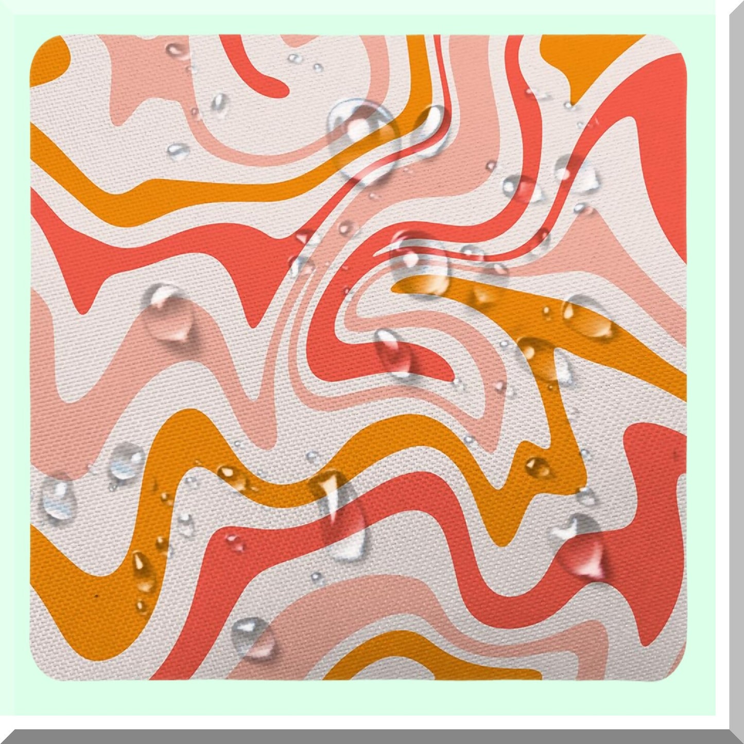 Orange Shower Curtain 72x72in with Hooks