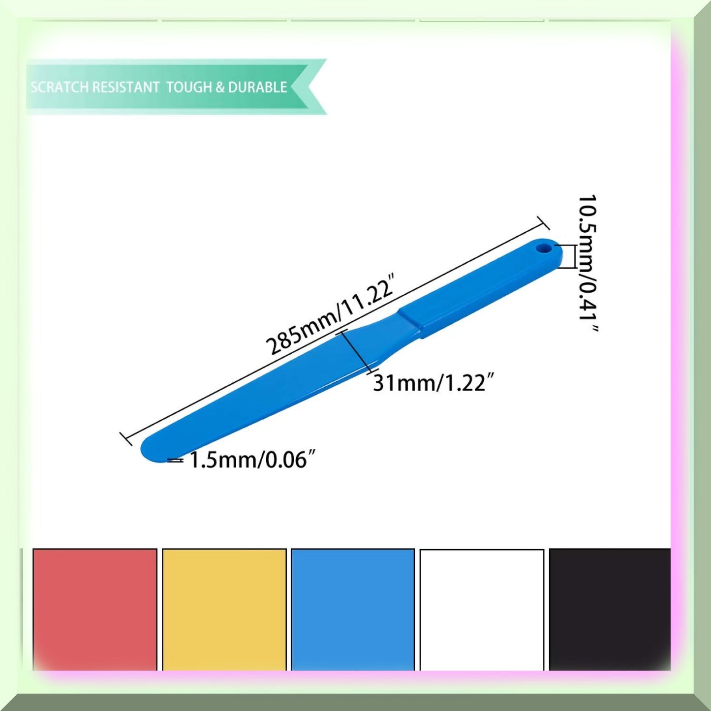 5-Piece Plastic Screen Printing Spatula Set