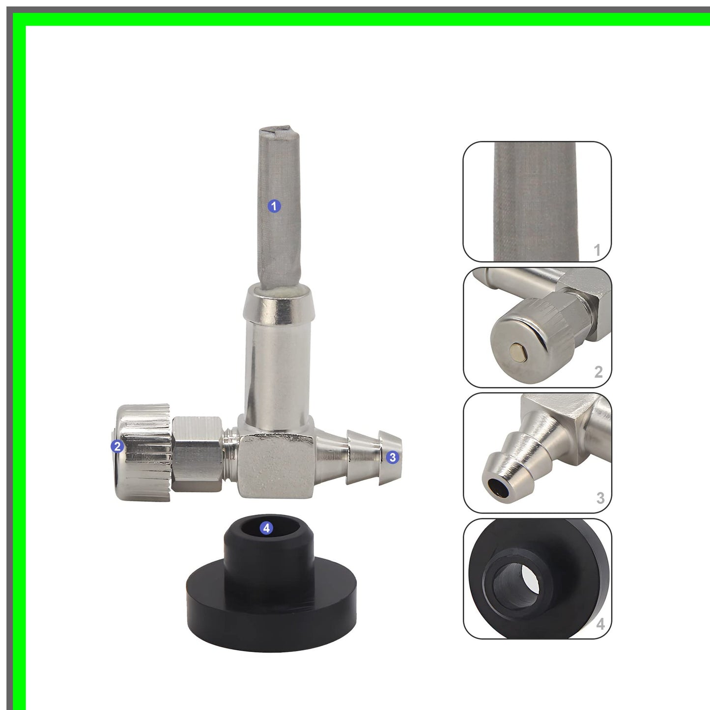 Fuel Tank Grommet and Shut Off Valve for Coleman Generac Generators