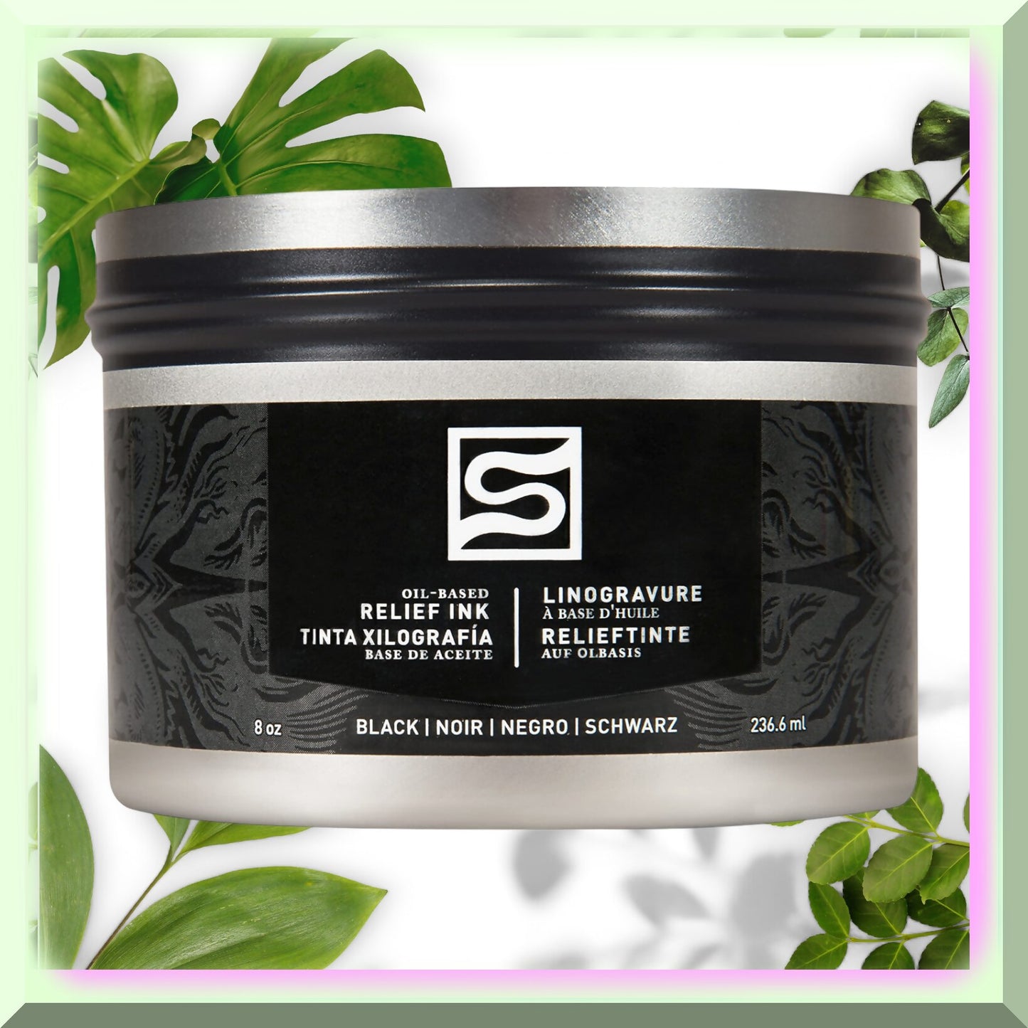 Relief Ink 8oz Black for Block Printing