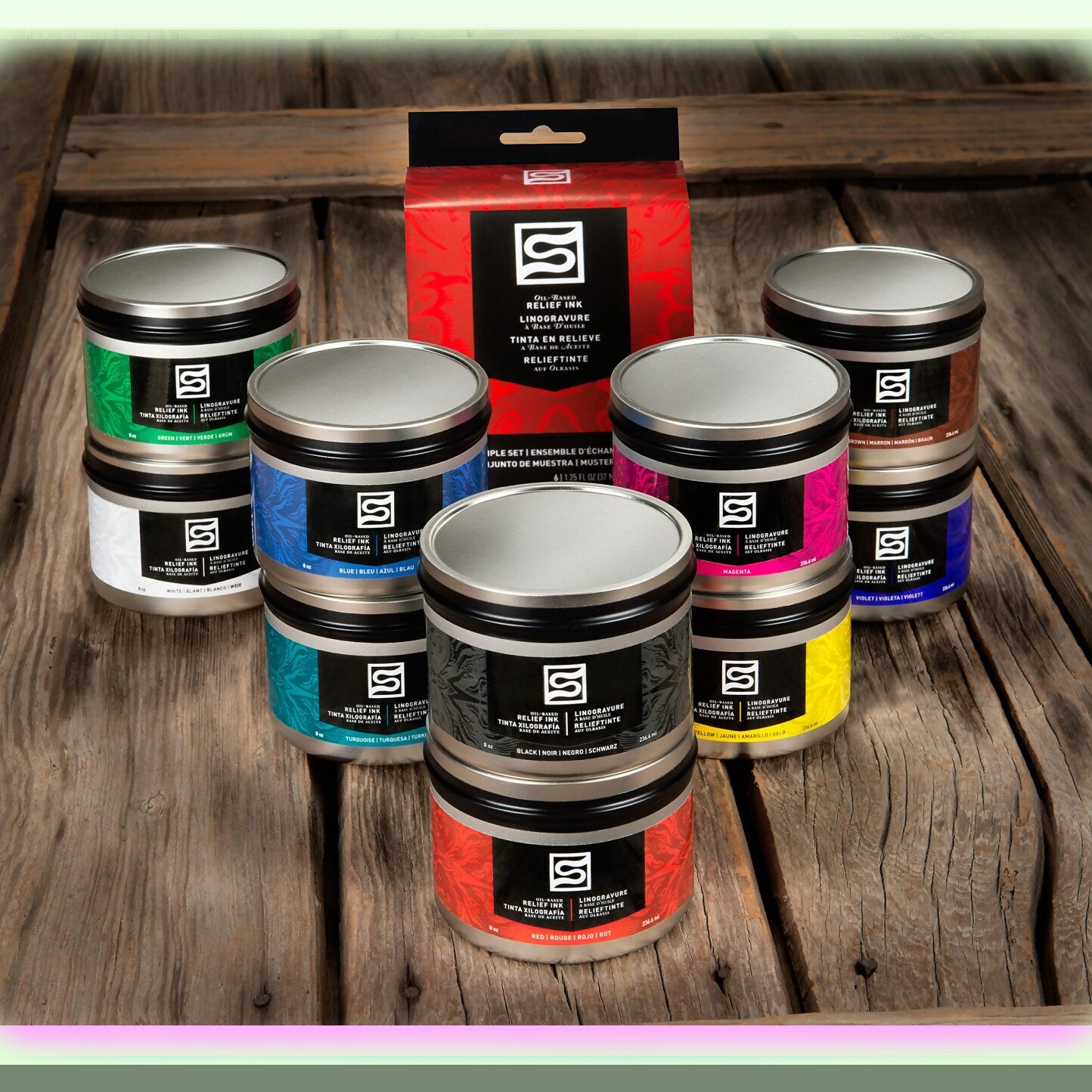 Relief Ink 8oz Black for Block Printing