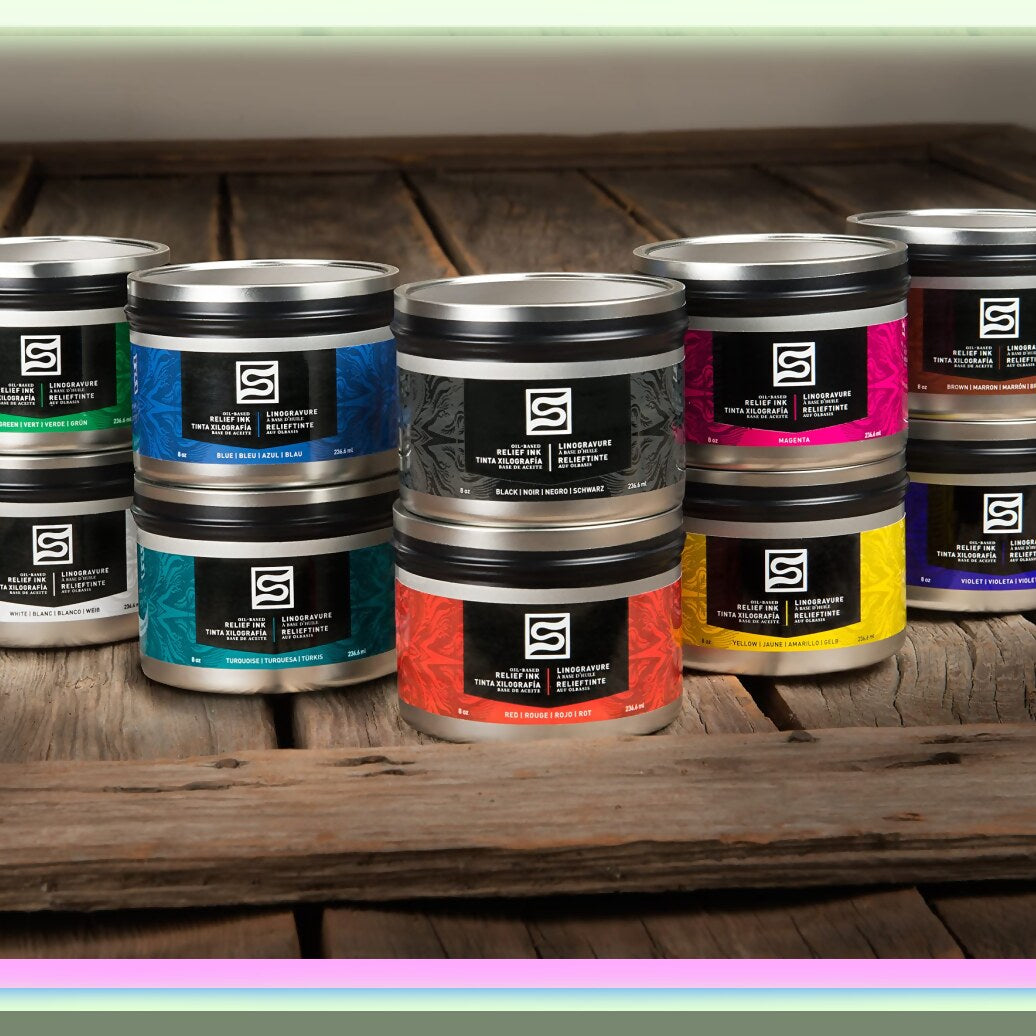 Relief Ink 8oz Black for Block Printing