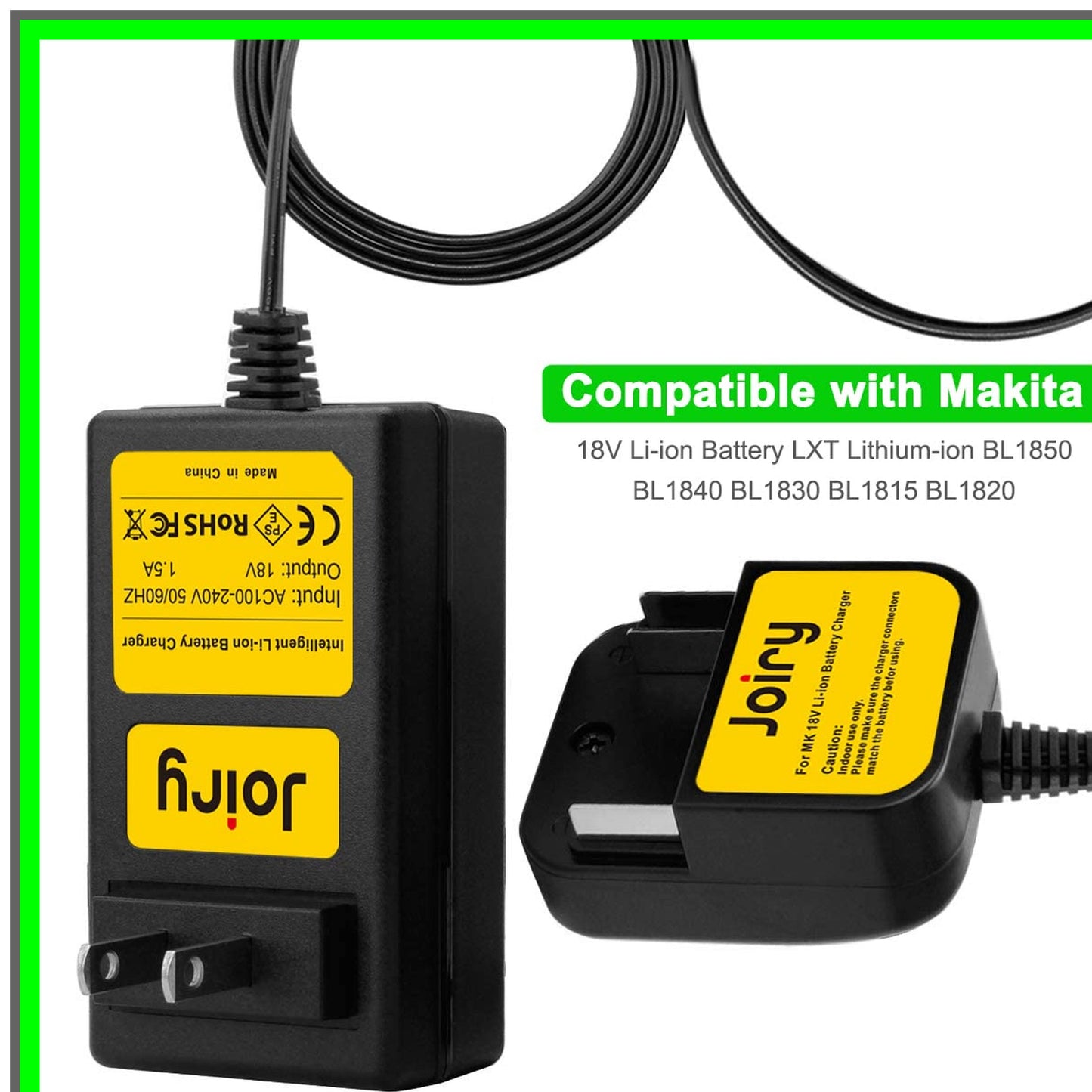 Efficient 18V Li-ion Battery Charger for Makita BL1830 BL1850 LXT400