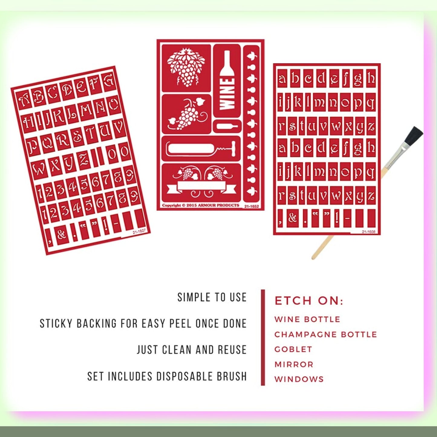 EtchCraft Wine & Grape Celebration Set