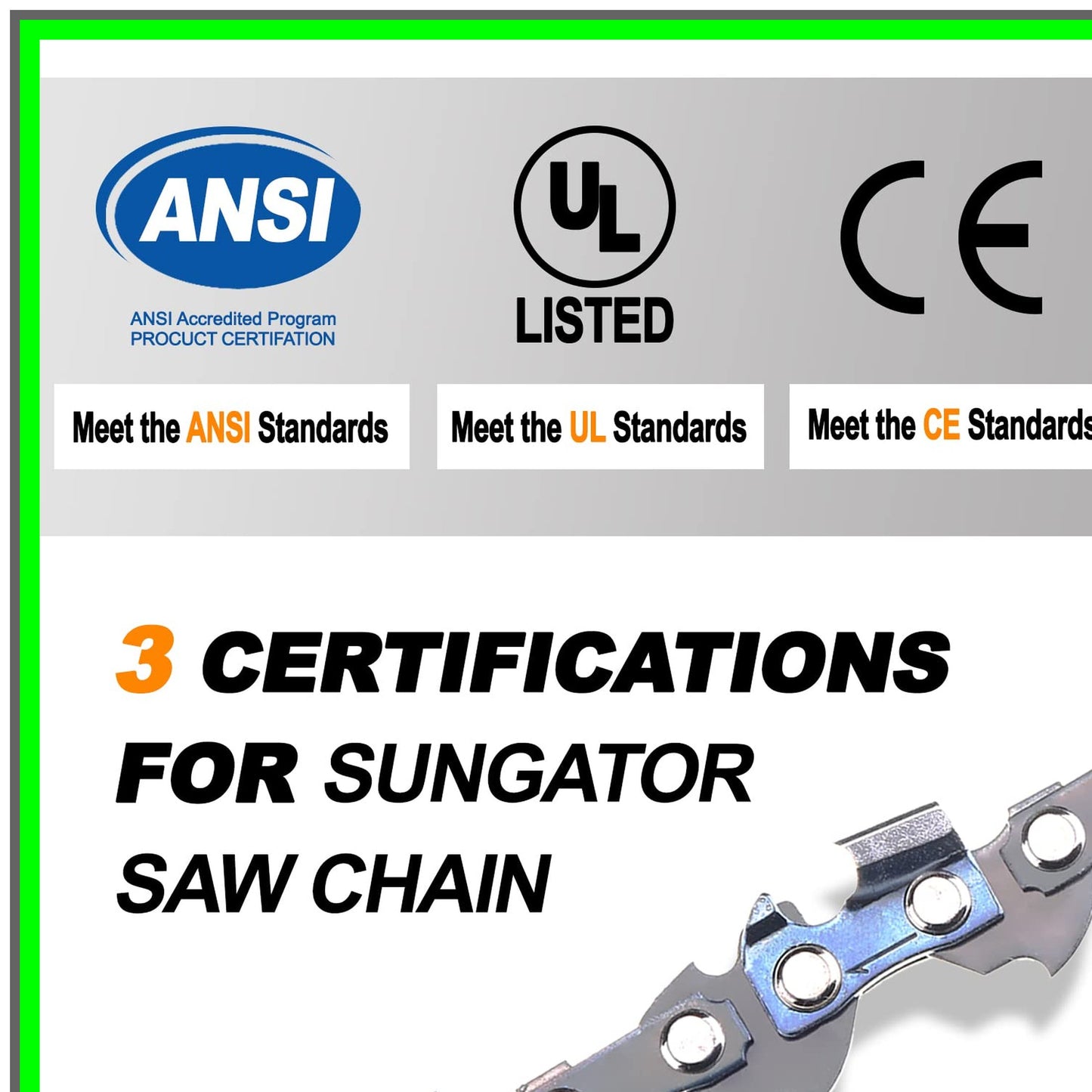16-Inch Chainsaw Chain 3-Pack for Milwaukee M18 and Compatible Models