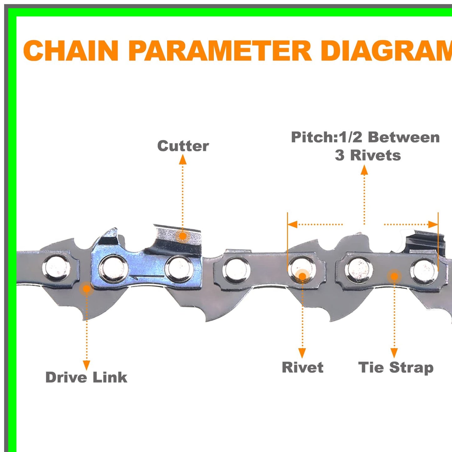 16-Inch Chainsaw Chain 3-Pack for Milwaukee M18 and Compatible Models