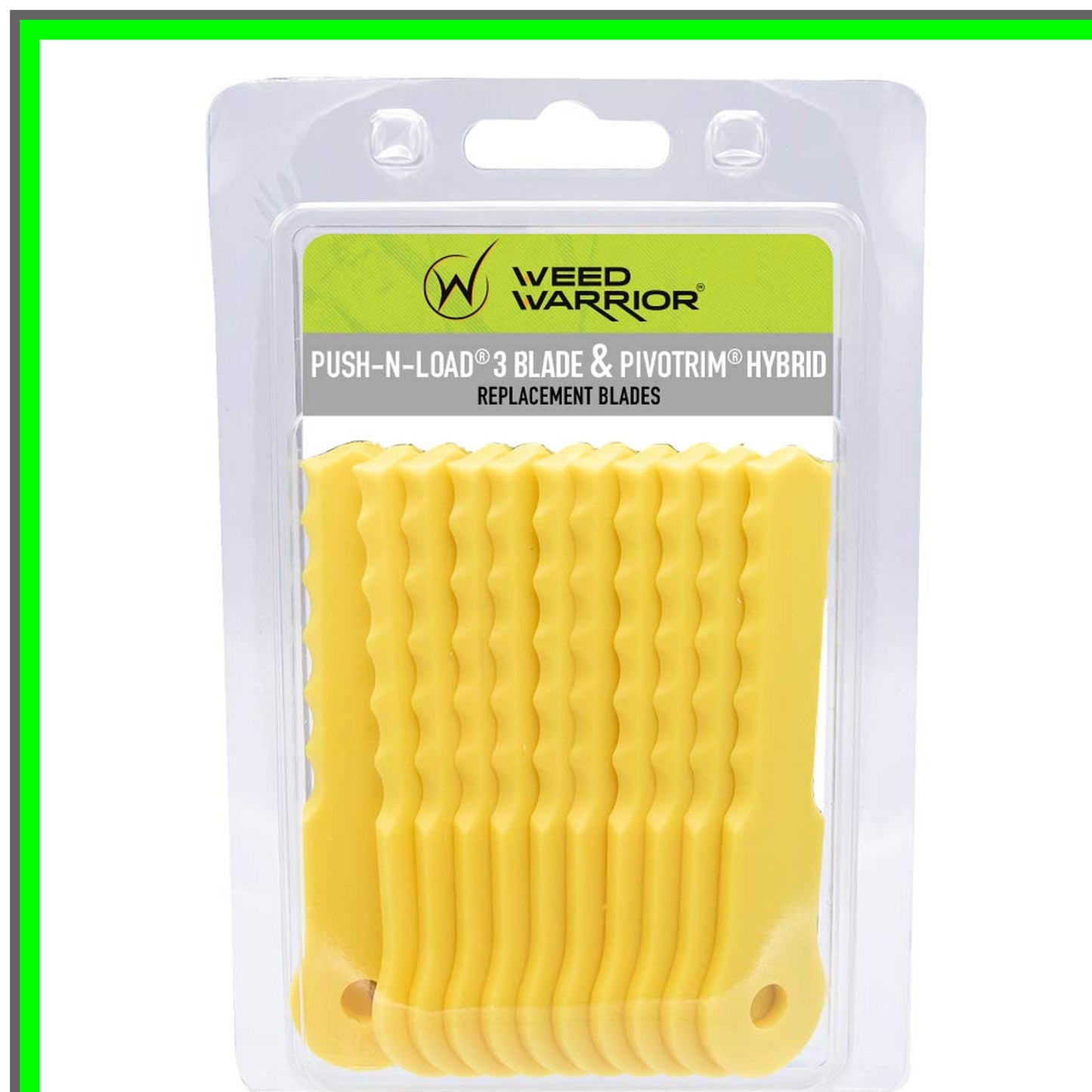 Nylon Replacement Blades for Push-N-Load Trimmer Head, 12 Pack