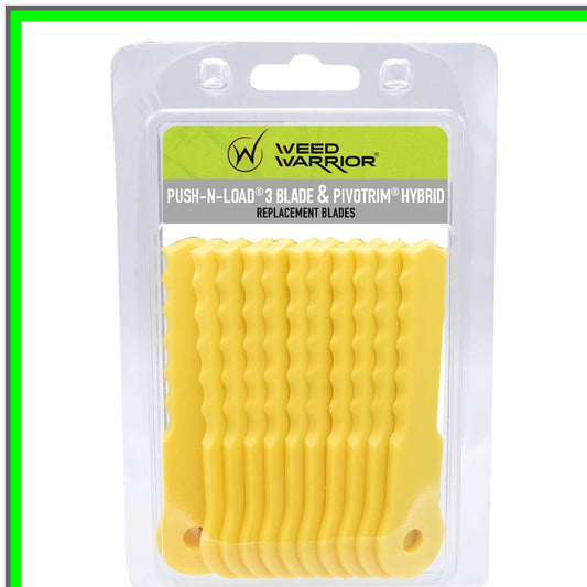 Nylon Replacement Blades for Push-N-Load Trimmer Head, 12 Pack