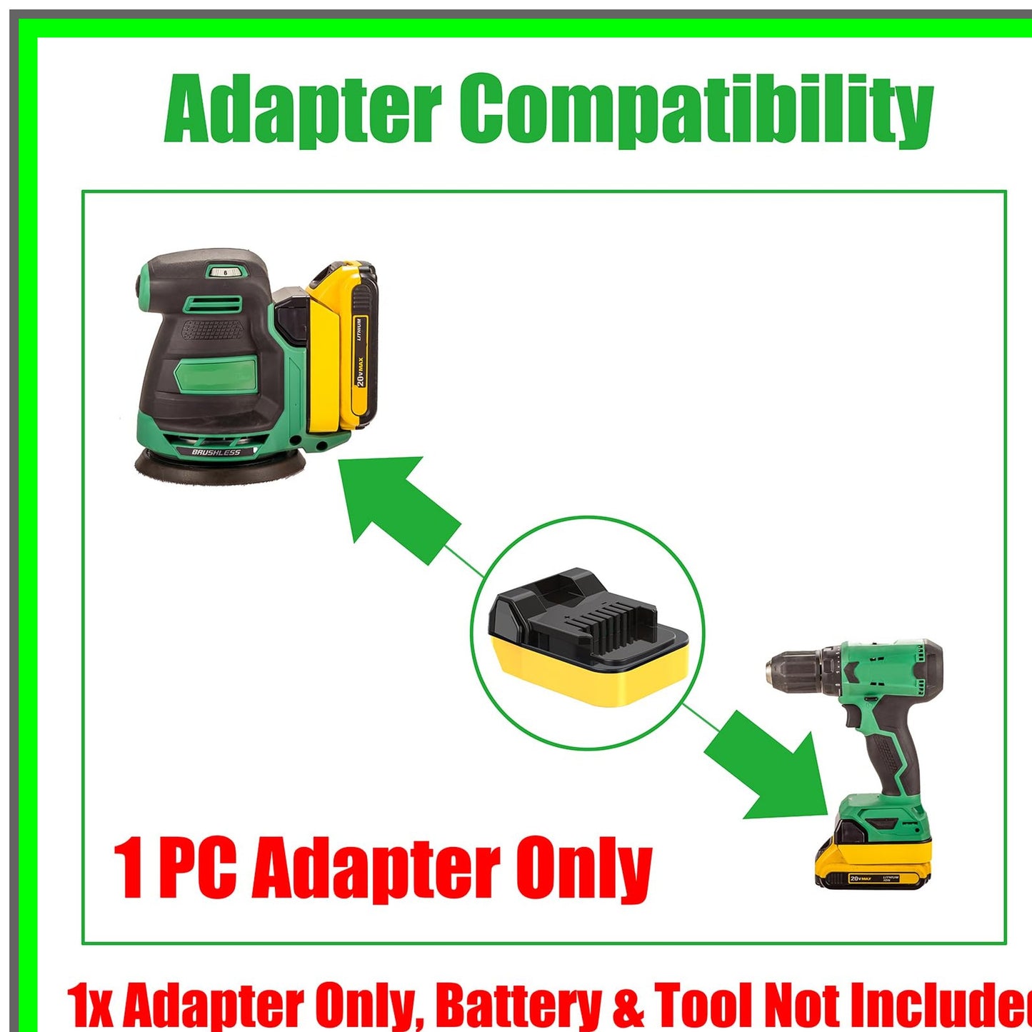 Hitachi Metabo HPT 18V Adapter for 20V/60V MAX Cordless Tools