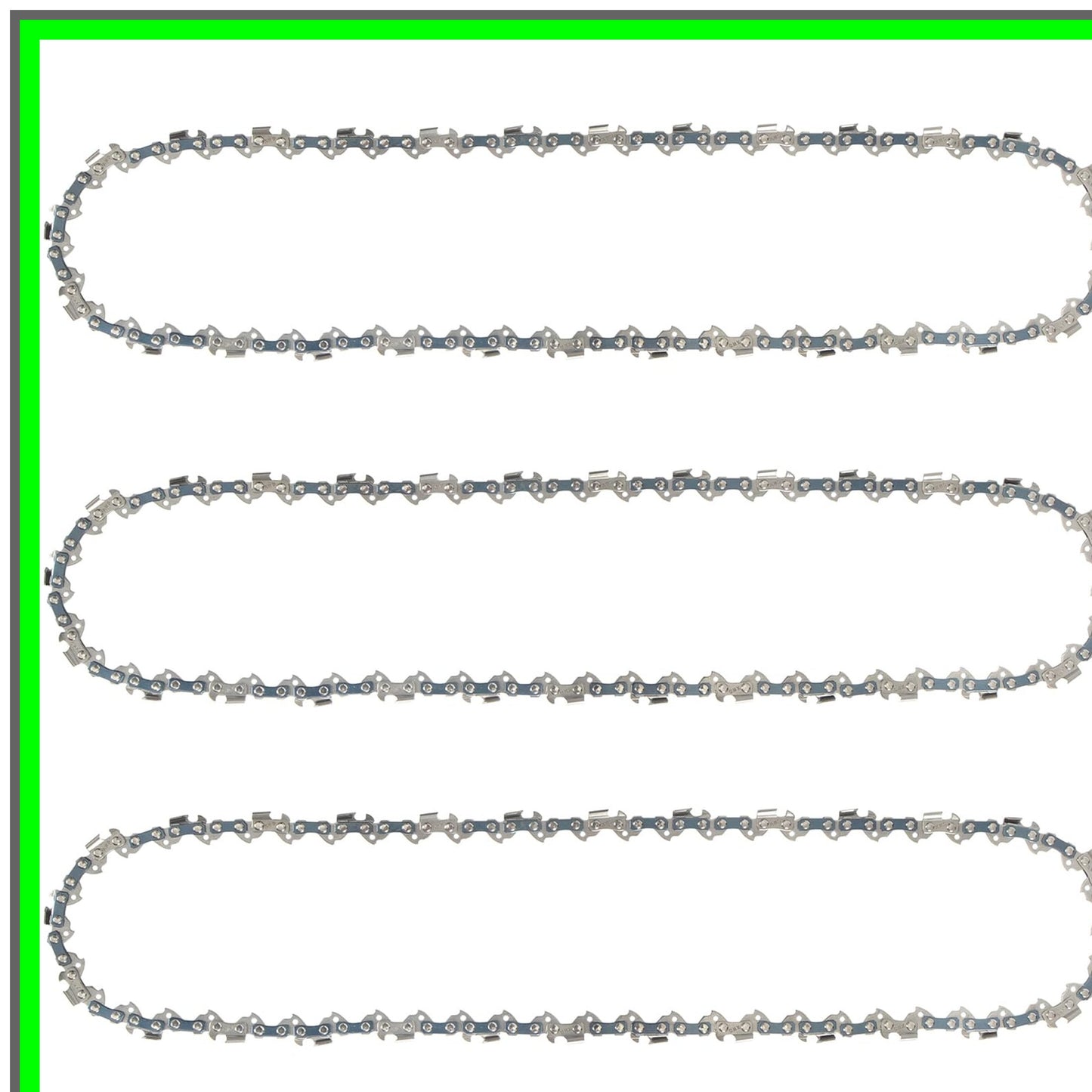 16 Inch Chainsaw Chains 3 Pack 3/8 LP Pitch 050 Gauge Fits Multiple Brands