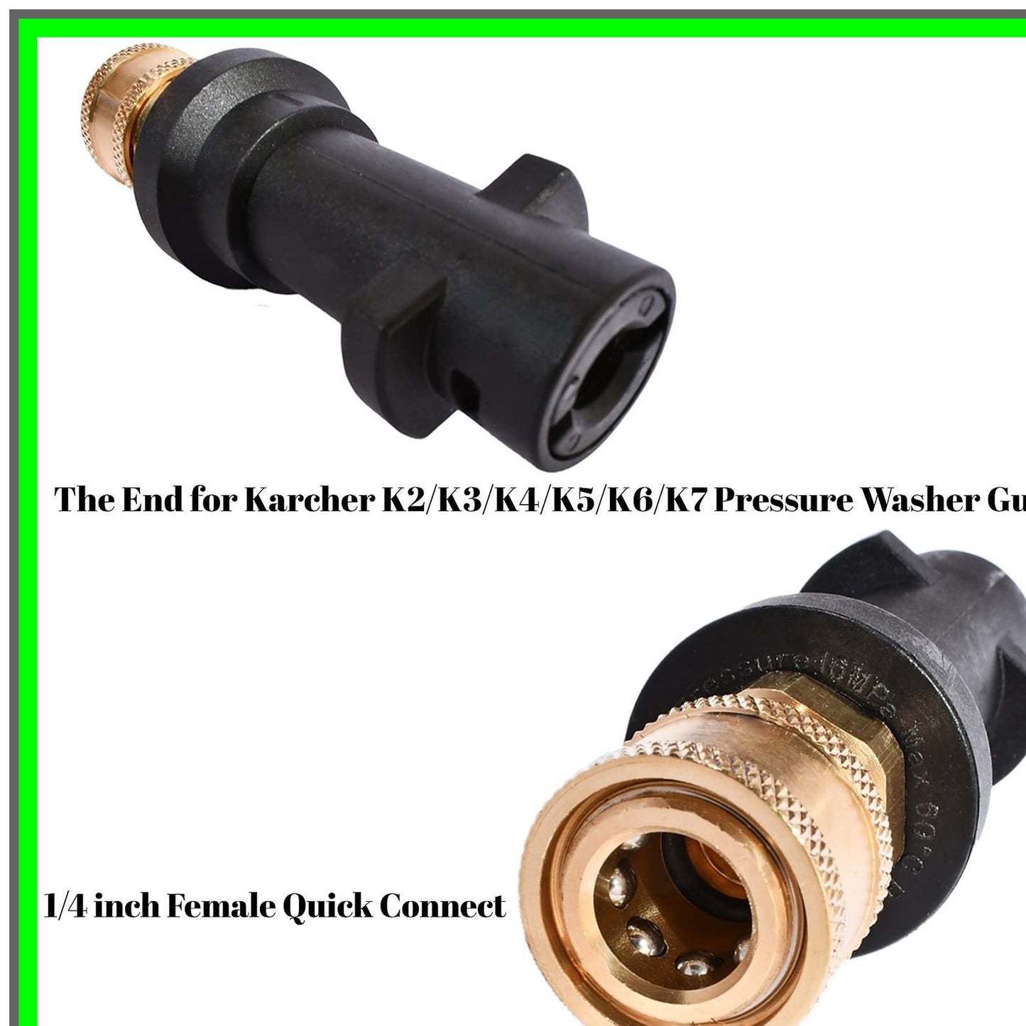 Karcher Pressure Washer Gun Adapter for Quick Connect Foam Gun Fittings