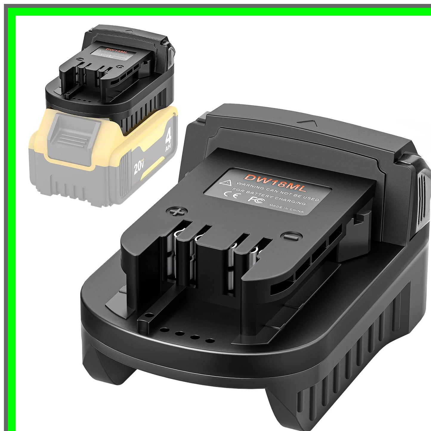 Milwaukee 18V M18 Battery Adapter for 20V Lithium Power Tool Conversion