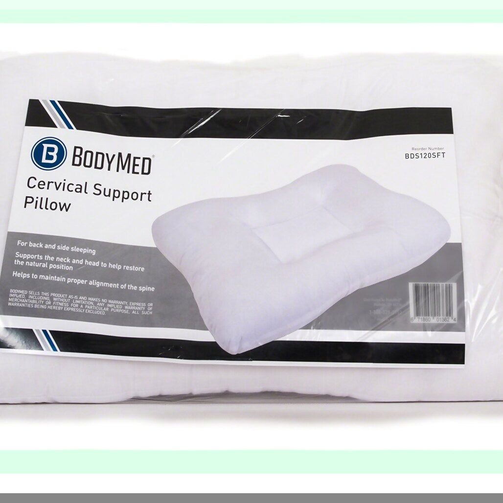 OrthoRest Comfort Pillow - Medium Support, White - Ergonomic Design for Neck and Shoulder Pain Relief - Hypoallergenic and Washable Cover