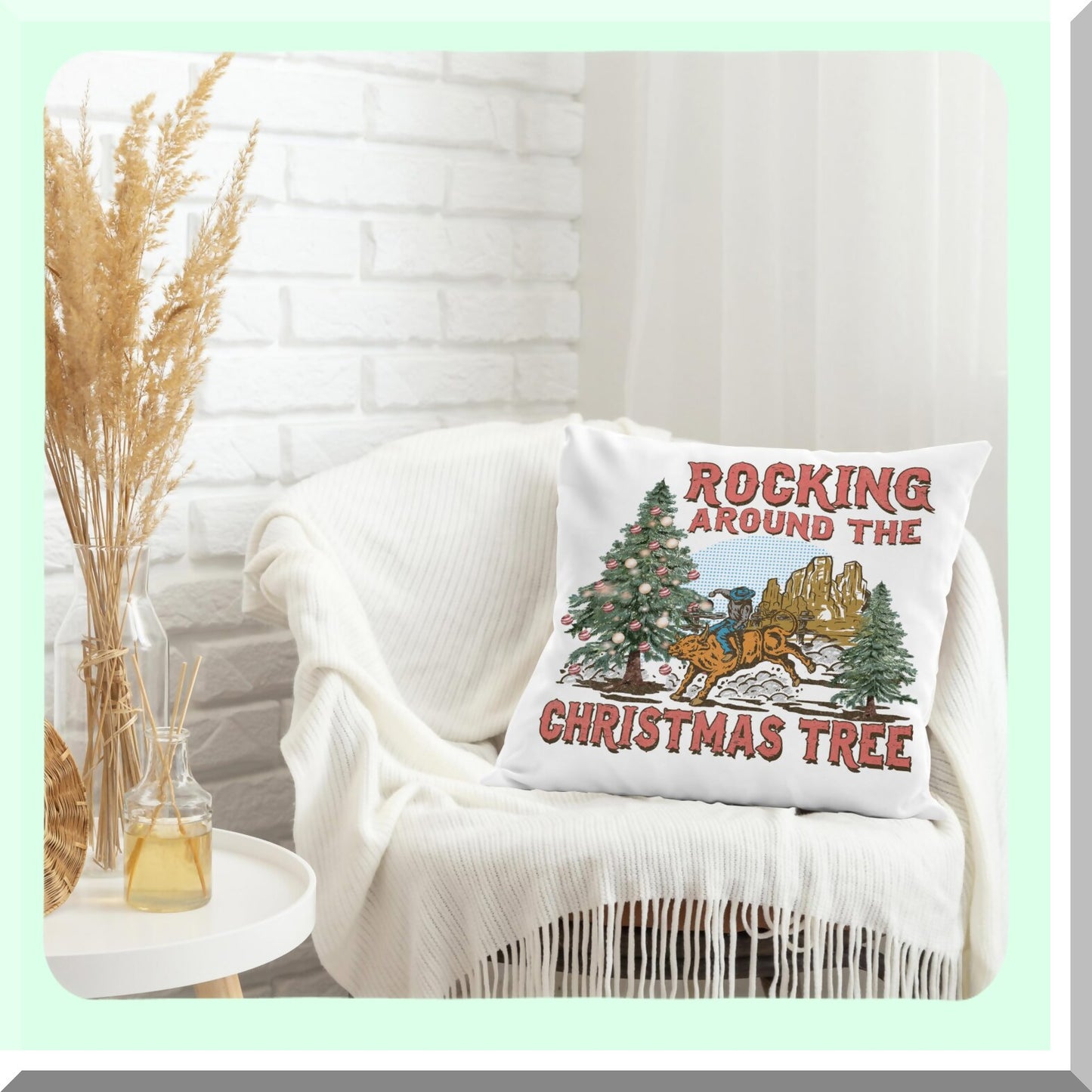 Rustic Rodeo Pillow Covers - Set of 4, Western Theme Throw Pillowcases, Cowboy Decorative Cushion Covers 18x18, Vintage Western Pillows