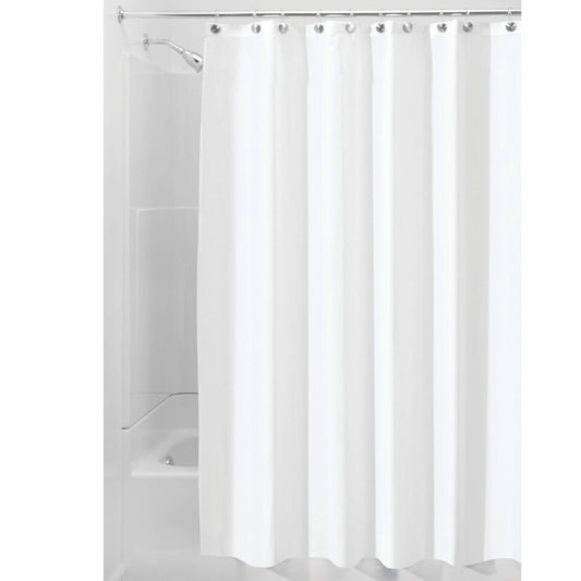 Solid White Fabric Shower Curtain 72" x 72"