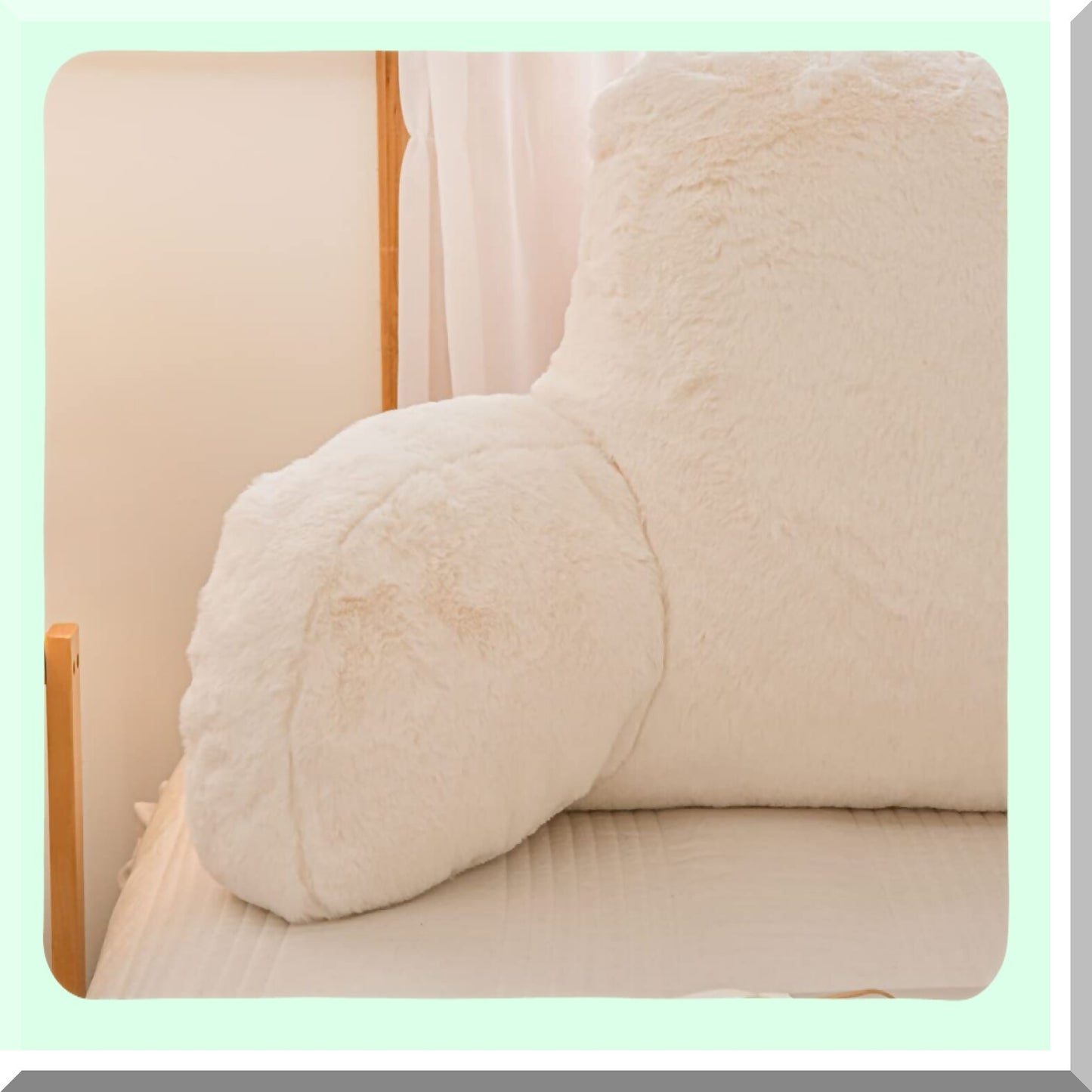 ComfortMax Backrest Pillow - Extra Large Bed Wedge Cushion with Arms for Reading & Back Support. Perfect for Sitting Up in Bed.