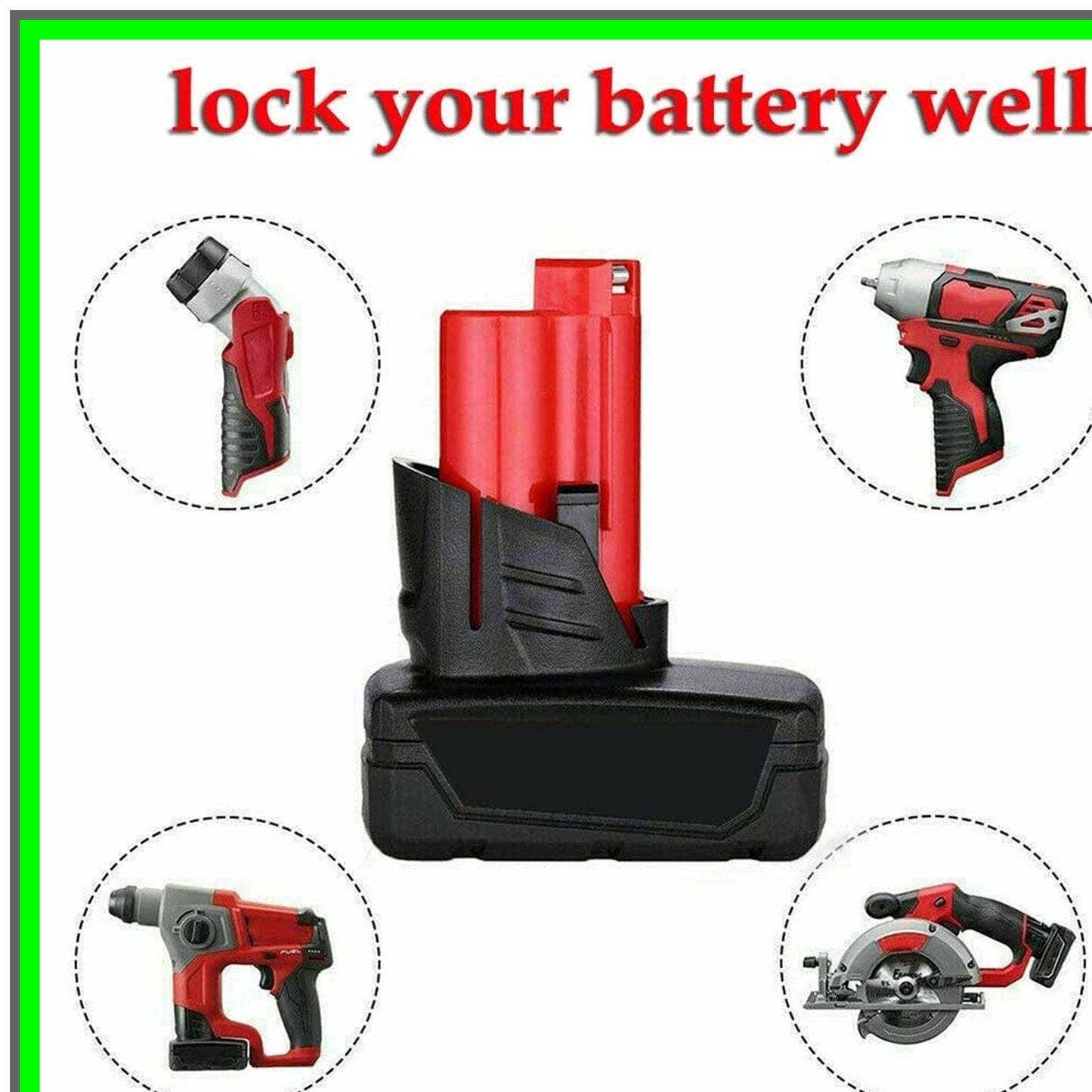 M12 Battery Case Replacement for Milwaukee 12V Cordless Tool Shells