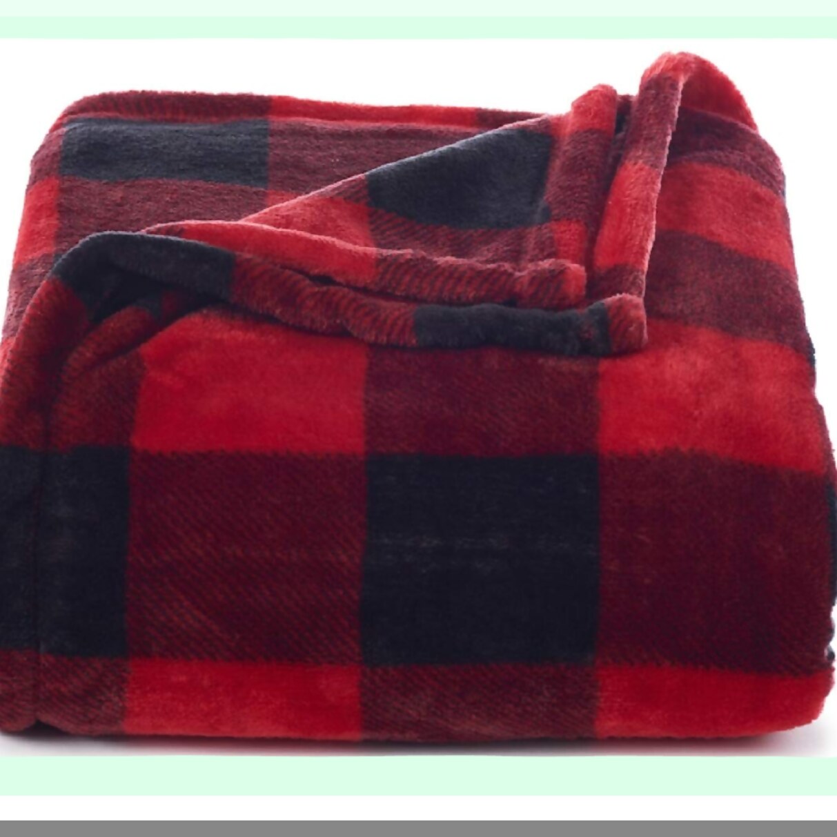 UltraCozy Plush Throw Blanket - Super Soft, Oversized 60x72, Red Buffalo Check