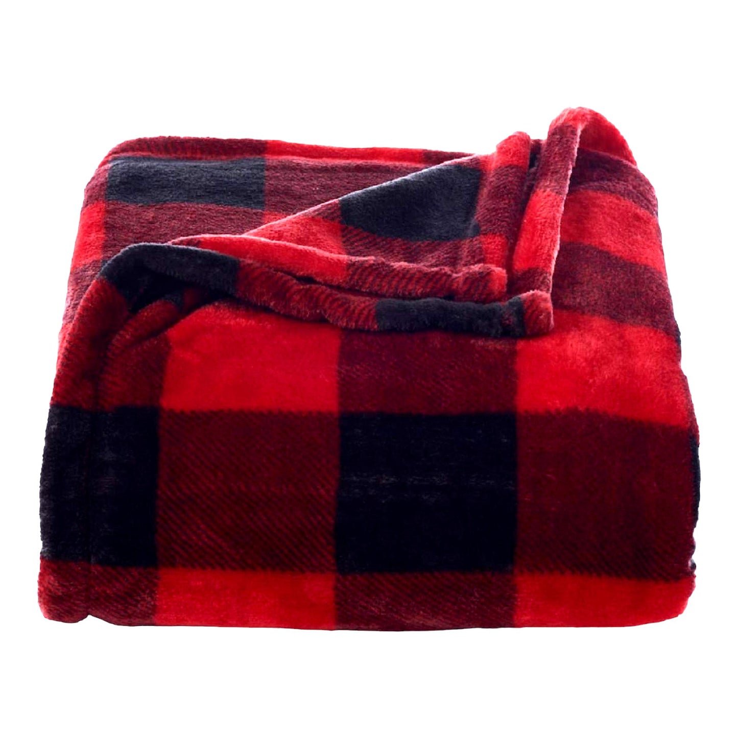 UltraCozy Plush Throw Blanket - Super Soft, Oversized 60x72, Red Buffalo Check