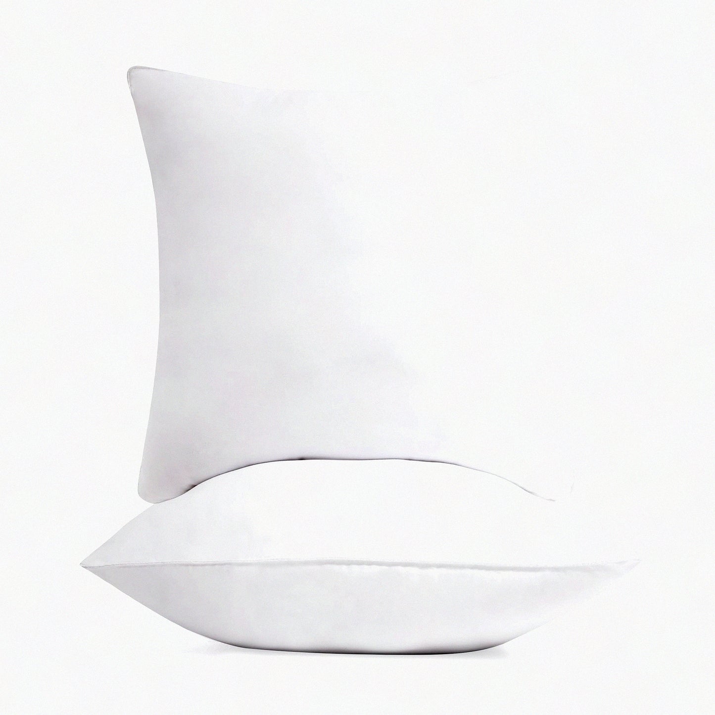 FluffLux 18x18 Pillow Inserts - Plush Pack of 2, Soft & Fluffy Square Stuffers for Couch, Bed & Sofa - White Throw Pillows for Indoor & Outdoor Lumbar Support