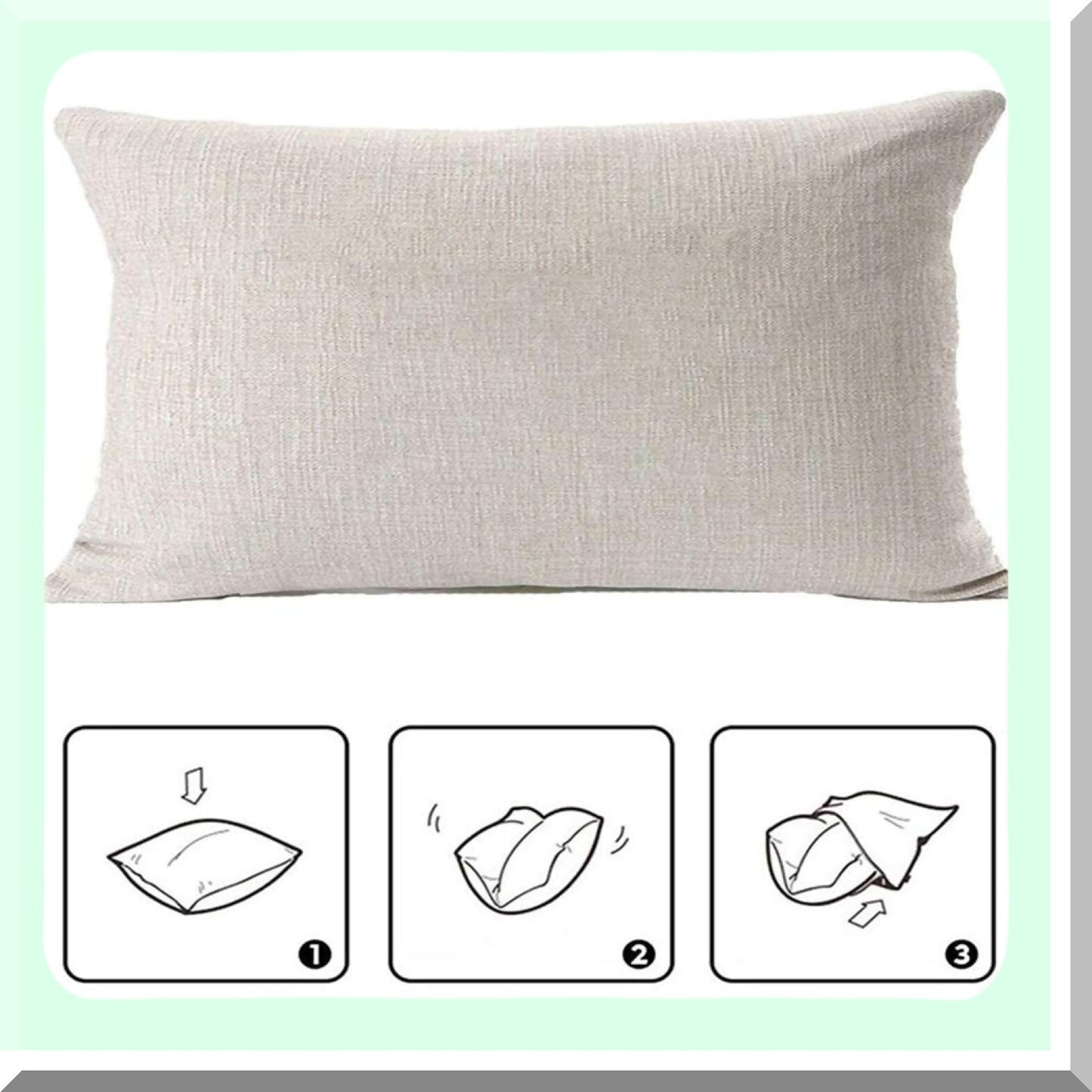 Retro Music Record Player Pillow Covers - 80s Tape Cushion Cover for Home Sofa Decor - Low Noise Cotton Linen Rectangle Pillowcase - 12x20 Inch Decorative Music Lover Gift