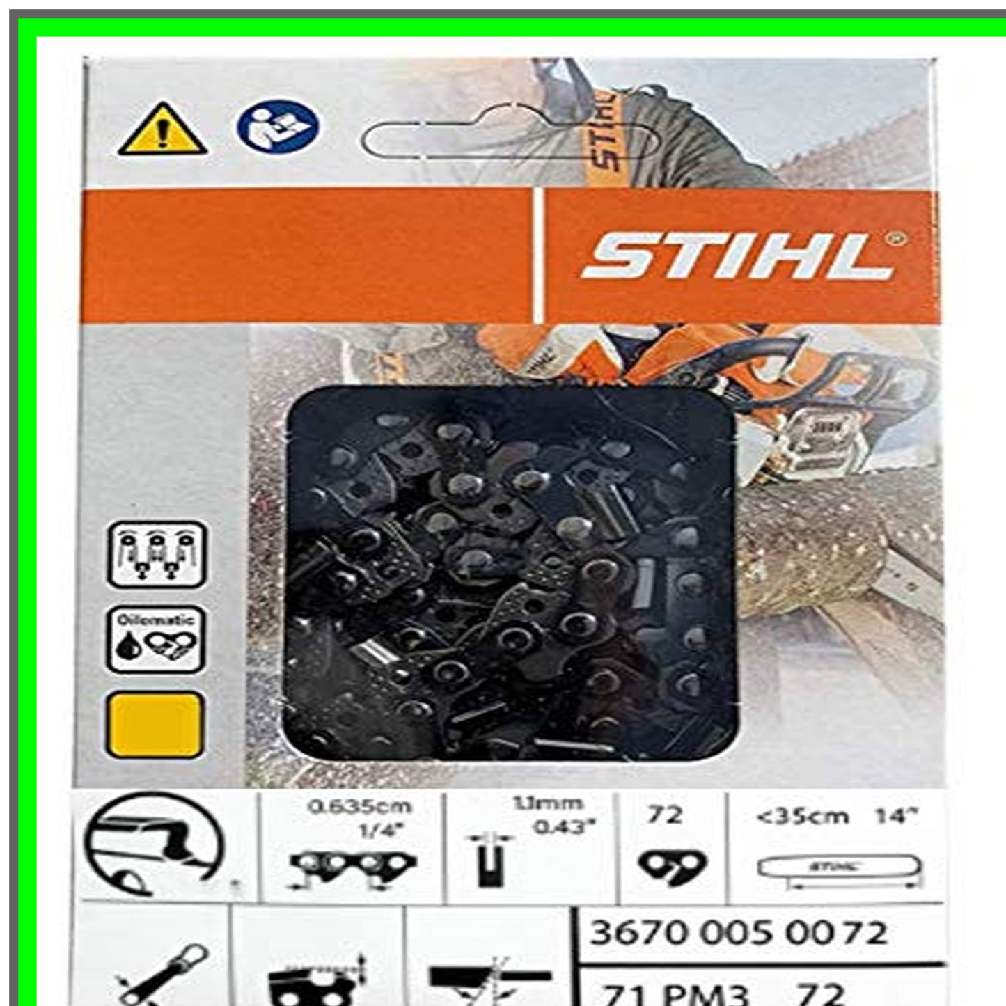 Stihl 14-Inch Chainsaw Chain Loop 71 PM3 for Efficient Cutting Performance