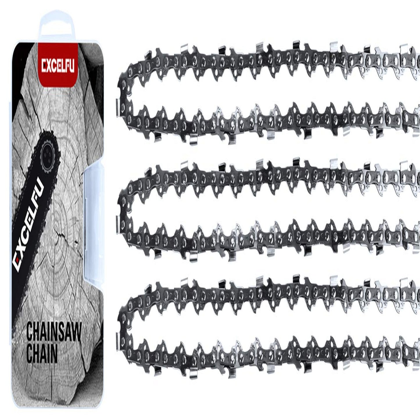 14 Inch Chainsaw Chains 3 Pack 3/8 LP 50 Drive Links for Stihl
