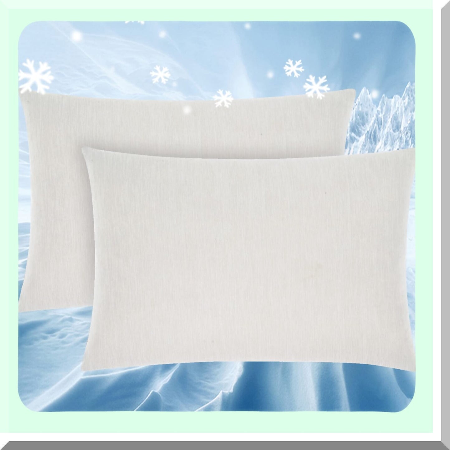 Arctic Breeze Cooling Pillowcase Set - 2 Pack Standard Size Ultra Soft Breathable Cold Pillow Cases for Hot Sleepers, Night Sweats - Light Gray 20x26